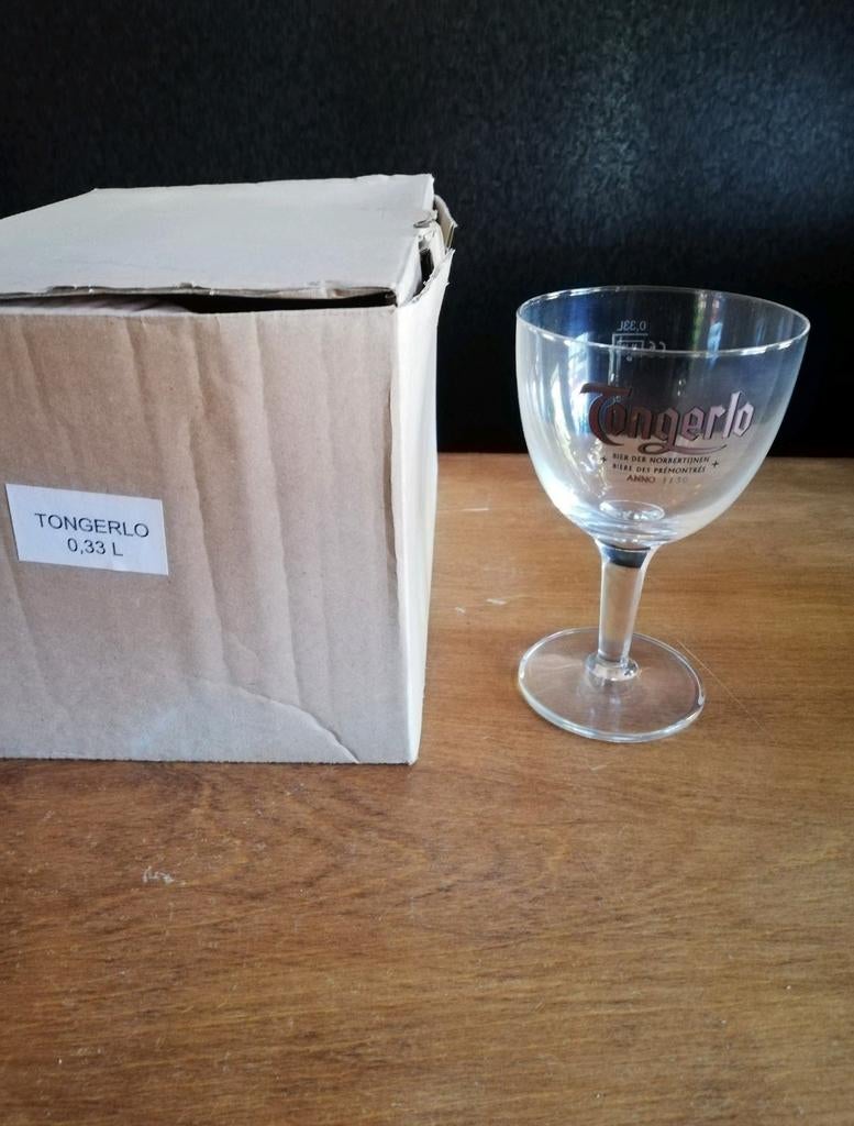 Tongerlo bier glazen (1 set van 6), Verzamelen, Ophalen of Verzenden, Nieuw, Bierglas