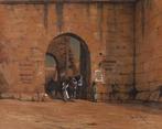 Gijsbert Brandt Hooijer (1848-1934) - Porta San Sebastiano, Antiek en Kunst, Kunst | Schilderijen | Klassiek, Ophalen of Verzenden