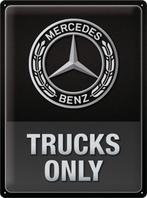 Mercedes Benz trucks only relief reclamebord van metaal, Nieuw, Ophalen of Verzenden