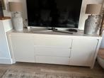 Hoogglans wit dressoir - 190cm breed, Ophalen, Kunststof, Gebruikt, 150 tot 200 cm