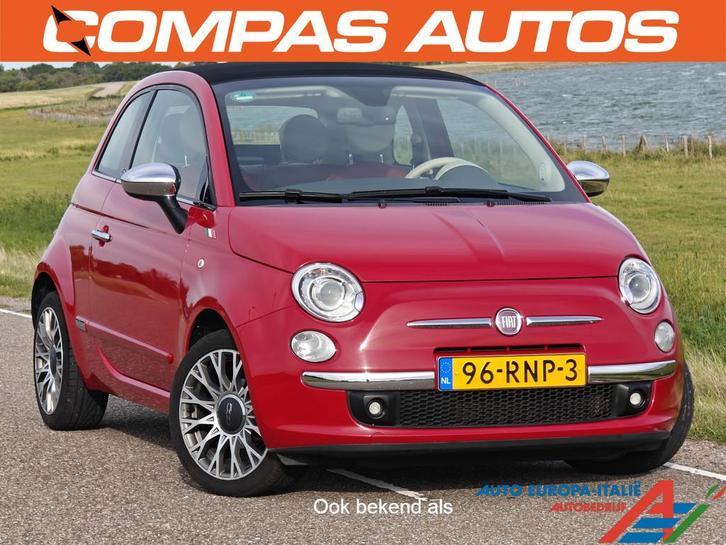 Fiat 500C Cabrio 1.2 Lounge | Leder | Uniek (bj 2011), Auto's, Fiat, Bedrijf, Te koop, 500C, ABS, Airbags, Airconditioning, Alarm
