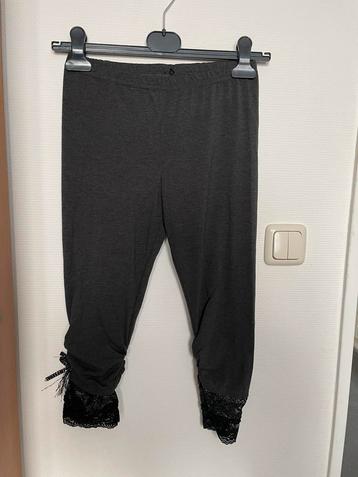 Nieuw Legging 7/8 3/4 driekwart zwart grijs zilver kant 36 s beschikbaar voor biedingen
