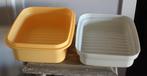 kaasdoos - kornuit - kaas bak TUPPERWARE GEEL, Huis en Inrichting, Ophalen of Verzenden, Gebruikt, Geel