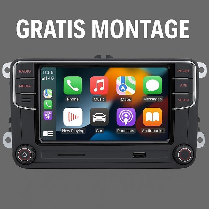 Carplay Volkswagen RCD330 RCD360 autoradio bluetooth usb sd, Auto diversen, Autoradio's, Nieuw, Ophalen of Verzenden