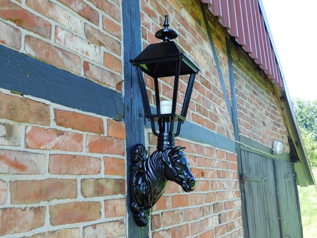 Wandlamp met Paardenhoofd - Alu - Buitenverlichting, Ophalen of Verzenden