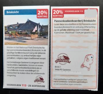 Pannenkoekenboederij Brinkzicht 20% korting
 beschikbaar voor biedingen