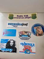 7 x Veronica & Radio 538 Stickers - Vintage Collectie, Ophalen of Verzenden, Gebruikt