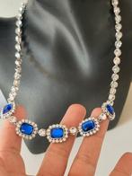 Vintage 1980 rhinestones kristallen collier, Ophalen of Verzenden, Zo goed als nieuw, Figuurtje