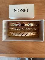 Drie monet slaven armbanden, Sieraden, Tassen en Uiterlijk, Broches, Verzenden, Nieuw, Goud, Overige materialen