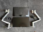 2x Samsung 24" HD monitor + verstelbare VESA armen, Full HD, Samsung, Onbekend, In hoogte verstelbaar