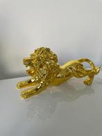 Leeuw beeld goud decoratie, Verzamelen, Beelden en Beeldjes, Ophalen of Verzenden, Zo goed als nieuw, Dier