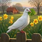 Te huur witte postduiven, Dieren en Toebehoren, Vogels | Duiven, Meerdere dieren, Postduif