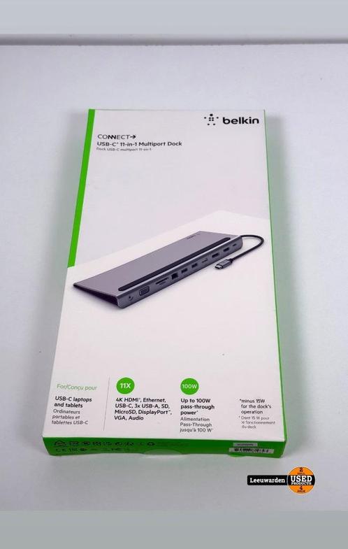 Belkin USB-C 11-in-1 Multiport Dock (NIEUW), Computers en Software, Dockingstations, Nieuw, Docking station, Laptop, Tablet, Ophalen of Verzenden