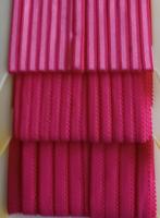 30m hot pink plush picot + schouderband elastiek, Ophalen of Verzenden, Nieuw, Lint, Band of Elastiek