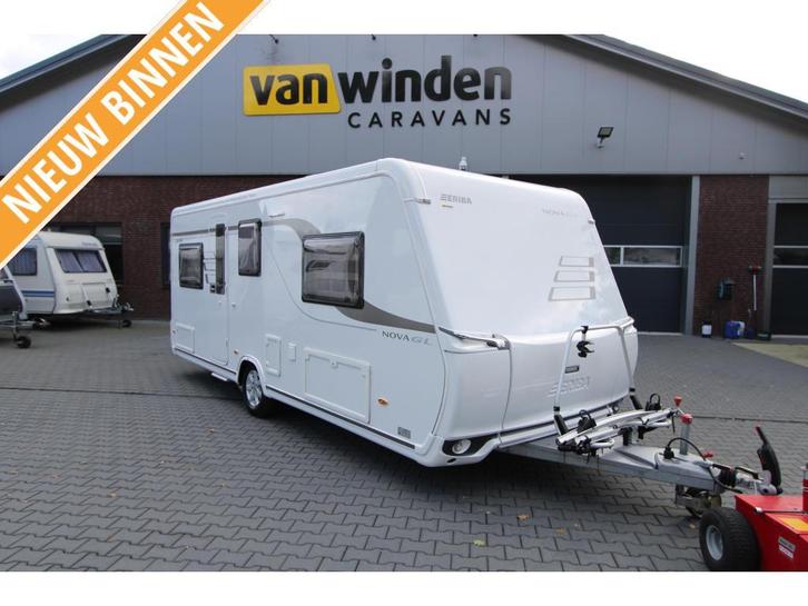 Eriba Nova GL 530 Voortent-Mover-Fietsenrek, Caravans en Kamperen, Caravans, Bedrijf, 1250 - 1500 kg, Rondzit, Eriba, 2 aparte bedden