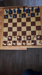 Staunton Schaakspel met Homas Schaakbord, Ophalen of Verzenden, Minder dan 500 stukjes, Gebruikt, Schaken