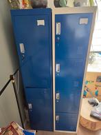2 lockerkasten blauw en blauw/wit, Huis en Inrichting, Kasten | Lockerkasten, Ophalen, Zo goed als nieuw