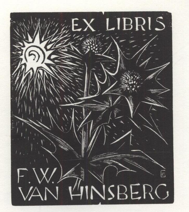1126 Ex Libris België : Gerard Schelpe , z.j., Antiek en Kunst, Kunst | Etsen en Gravures, Verzenden