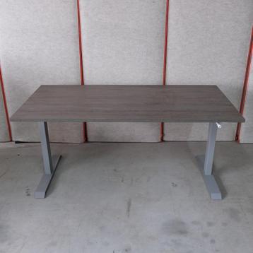 Slingerbureau zit-sta 160x80cm, Grijs frame, D.eiken BR46 beschikbaar voor biedingen