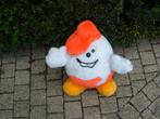 MOOI POPJE PLUCHE WIT/ORANJE MET GELE VOETJES  EN ORANJE PET, Kinderen en Baby's, Ophalen of Verzenden, Nieuw, Overige typen
