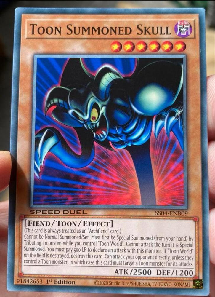 Yu-Gi-Oh! Toon Summoned Skull SS04 1st Ed Duel Promo !, Hobby en Vrije tijd, Verzamelkaartspellen | Yu-gi-Oh!, Zo goed als nieuw
