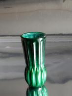 Oud Malachiet glazen vaasje  art deco, Ophalen of Verzenden