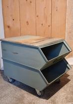 Uniek nachtkastje op wieltjes!, Huis en Inrichting, Kasten | Ladekasten, Ophalen, Gebruikt, 1 of 2 laden, 50 tot 100 cm