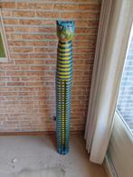 Houten kat beeld - 1.60m - Kunstobject, Ophalen, Zo goed als nieuw, Hout, Dierenbeeld