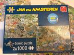 Jan van Haasteren Safari & Storm 2x1000 stukjes puzzelset, Ophalen of Verzenden, 500 t/m 1500 stukjes, Zo goed als nieuw, Legpuzzel