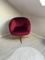 Luxe velvet bordeaux draai fauteuil, Huis en Inrichting, Fauteuils, Ophalen, Overige materialen, Velvet, 75 tot 100 cm