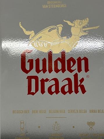 Emaille Gulden Draak bord,  42 x 27,5 cm beschikbaar voor biedingen