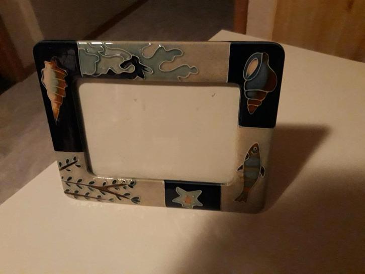 Fotolijst rand vissen, schelpen en zeester., Huis en Inrichting, Woonaccessoires | Lijsten, Gebruikt, Minder dan 50 cm, Minder dan 50 cm