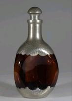 Royal Holland Daalderop Amber Glass Pewter Decanter, Ophalen of Verzenden