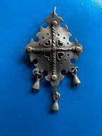 Vintage Metalen Hanger / Broche, Overige materialen, Gebruikt, Ophalen of Verzenden, Kruis of Symbool