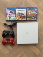 Playstation 4 slim - wit - 500GB + 3 games + 2 controllers, Spelcomputers en Games, Spelcomputers | Sony PlayStation 4, Met 2 controllers