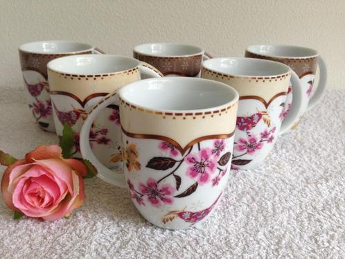 ☕6 XENOS Birdy SENSEO Koffie mokken/ kopjes inhoud 150 ml., Huis en Inrichting, Keuken | Servies, Zo goed als nieuw, Kop(pen) en/of Schotel(s)
