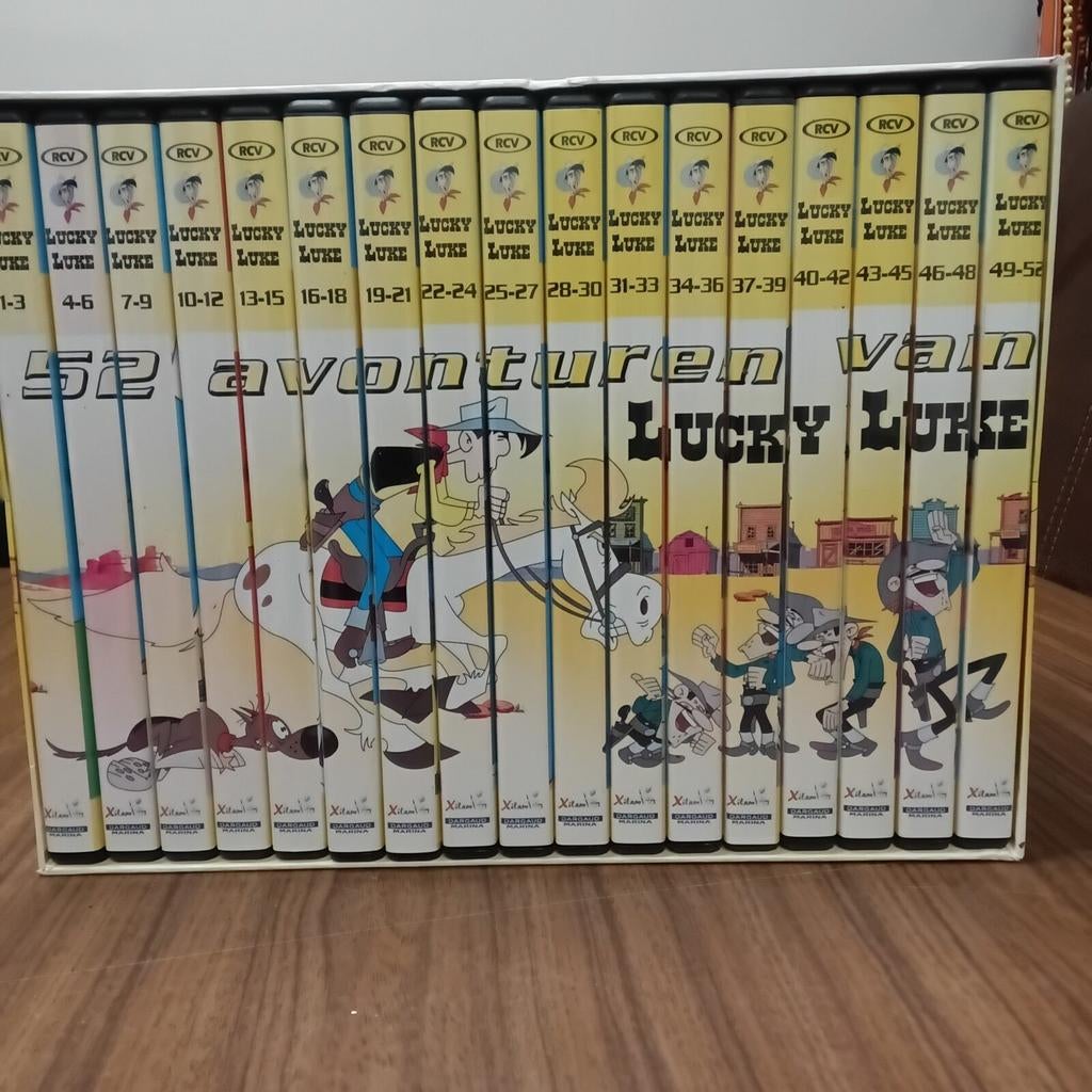 Lucky Luke dvd box
17 dvd’s en 52 afleveringen verzamelaar, Alle leeftijden, Ophalen, Zo goed als nieuw