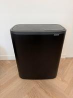 Brabantia touch bin prullenbak mat zwart 60 liter, Ophalen, 50 tot 75 cm, 40 liter of meer, Zo goed als nieuw
