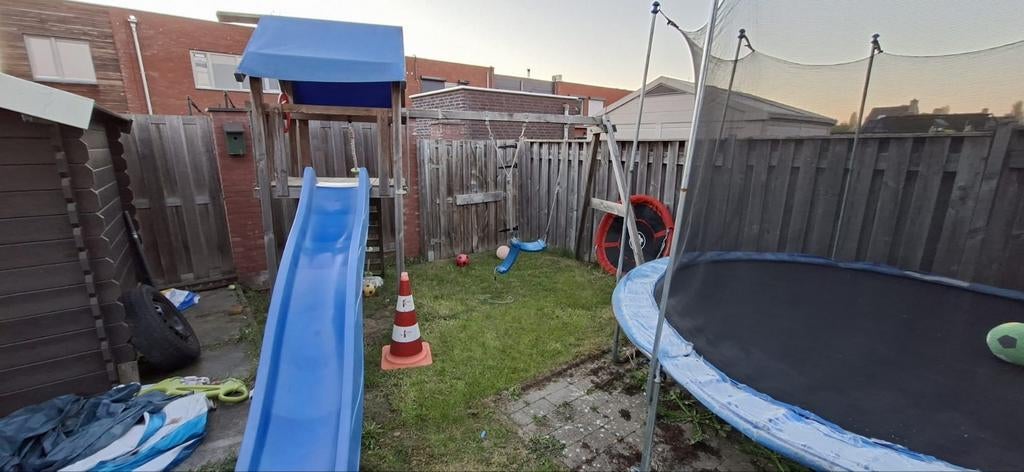 Wickey speeltoestel met glijbaan, 2 schommels + nestschommel, Ophalen, Gebruikt, Schommel