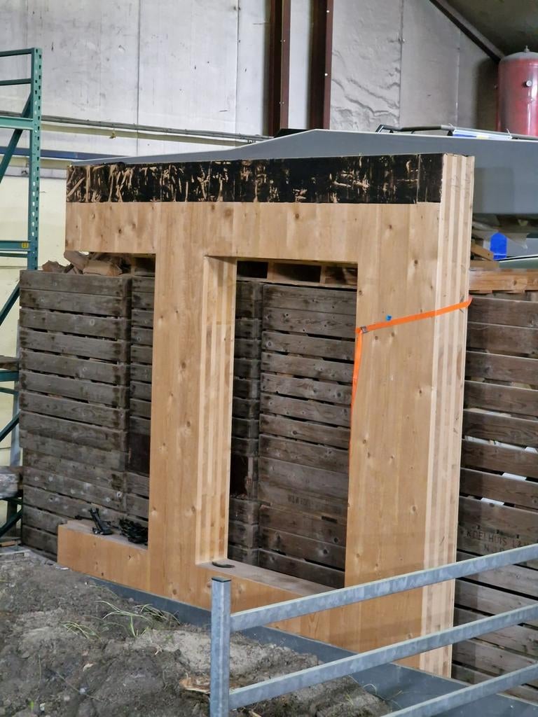 CLT houtwand Prefab, Doe-het-zelf en Verbouw, Hout en Planken, Ophalen, Overige typen, Zo goed als nieuw, 250 tot 300 cm