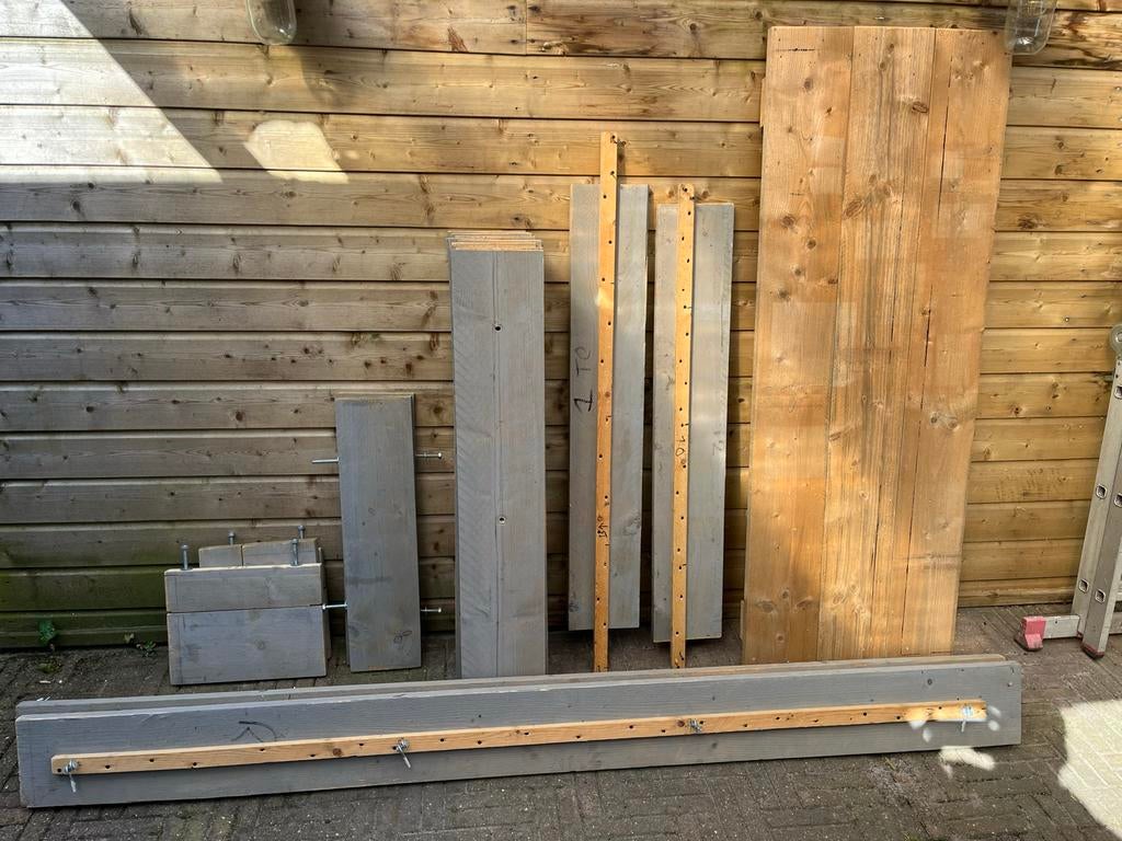 partij gebruikt steigerhout, Gebruikt, Minder dan 25 mm, Ophalen of Verzenden, Balk