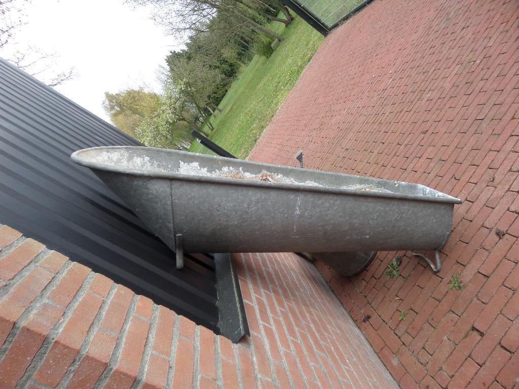 zinken badkuip., Tuin en Terras, Ophalen, Gebruikt, Minder dan 30 cm, Rond