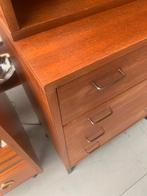 Boekenkast / ladekast hout - vintage retro kast, Gebruikt, Met deur(en), 100 tot 150 cm, 50 tot 100 cm