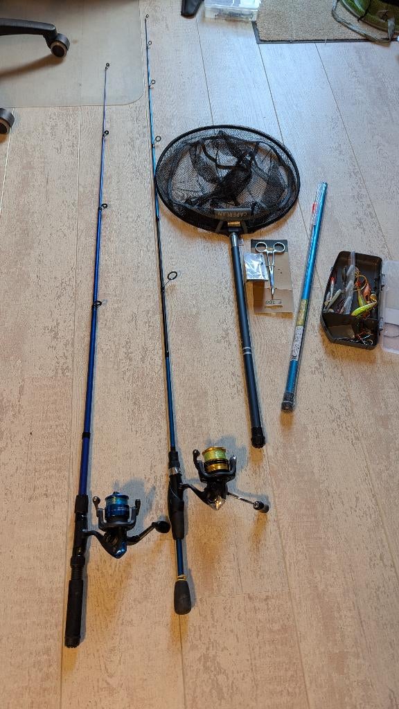 Complete visuitrusting voor de beginnende roofvisser, Watersport en Boten, Ophalen, Zo goed als nieuw, Complete hengel