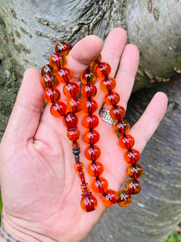 M. EMİN BOZKURT USTA İŞİ OSMANLI ATEŞ KEHRIBARI, Hobby en Vrije tijd, Kralen en Sieraden maken, Ophalen of Verzenden, Zo goed als nieuw