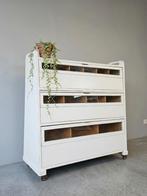 OPRUIMING Vintage houten schoolkast brocante boekenkast kast, Ophalen of Verzenden