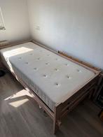 Eenpersoonsbed met matras - Hout, 90x200 cm, Gebruikt, 90 cm, Ophalen of Verzenden, 200 cm