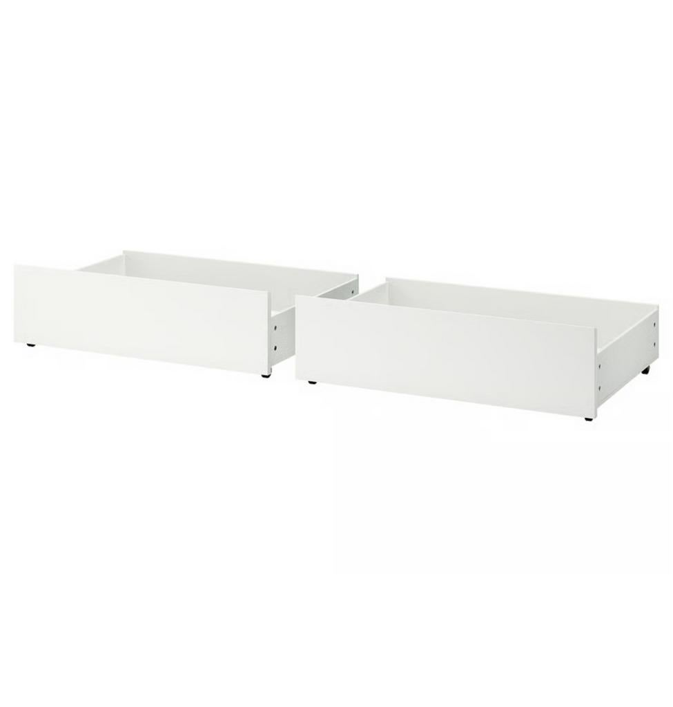 4X IKEA MALM Bedlade / lade voor hoog bedframe, wit, 200 cm, Ophalen, Zo goed als nieuw