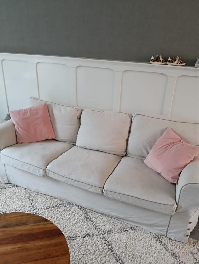 Ikea Ektorp 3-zits bank, Gebruikt, Tweepersoons, 75 tot 100 cm, Ophalen of Verzenden