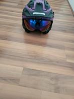 Crosshelm / Offroadhelm paars/zwart met vizier, Motoren, Kleding | Motorhelmen, Overige merken, M, Offroadhelm, Dames